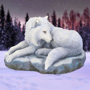 Guardian of the North Wolf Figurine by Lisa Parker Snowy Wolf Ornament 19.5cm