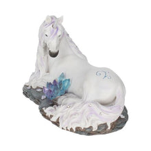 Load image into Gallery viewer, Jewelled Tranquillity Figurine White Unicorn and Crystal Ornament 19cm
