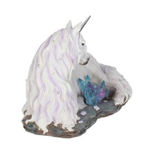 Load image into Gallery viewer, Jewelled Tranquillity Figurine White Unicorn and Crystal Ornament 19cm
