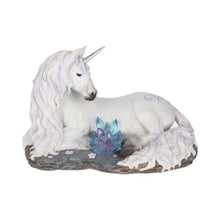 Load image into Gallery viewer, Jewelled Tranquillity Figurine White Unicorn and Crystal Ornament 19cm
