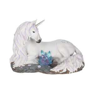 Jewelled Tranquillity Figurine White Unicorn and Crystal Ornament 19cm