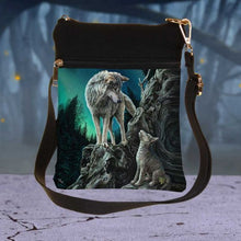 Load image into Gallery viewer, Guidance Wolf and Pup Small Shoulder Bag by Lisa Parker 23cm
