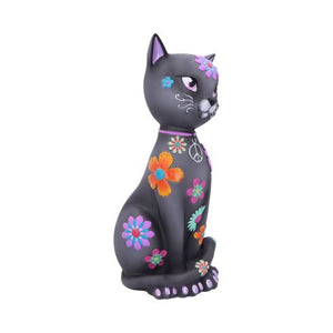 Hippy Kitty Black Cat Ornament 26cm