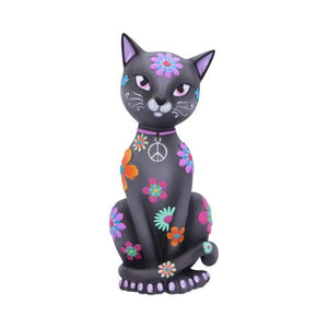 Hippy Kitty Black Cat Ornament 26cm