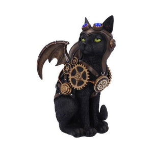 Feline Flight 22.7cm Steampunk Black Cat Pilot Figurine