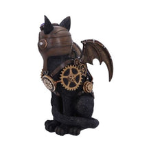 Load image into Gallery viewer, Feline Flight 22.7cm Steampunk Black Cat Pilot Figurine
