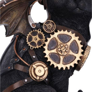 Feline Flight 22.7cm Steampunk Black Cat Pilot Figurine