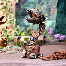 Load image into Gallery viewer, Cogwork Carnivore 24.3cm Bronze Mechanical Flesh Eating Plant Figurine
