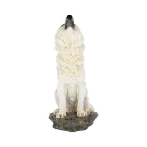 Storms Cry Howling White Wolf Figure 20cm