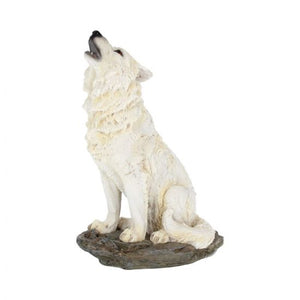 Storms Cry Howling White Wolf Figure 20cm