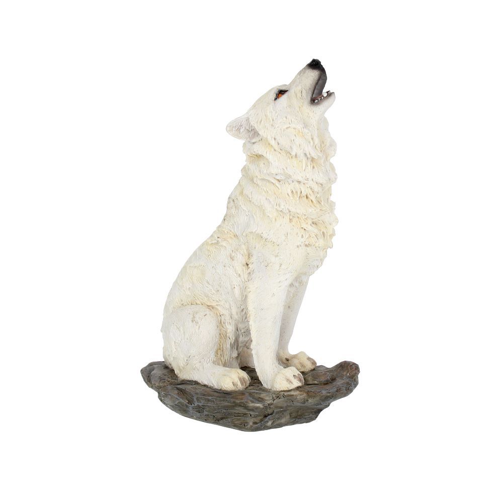 Storms Cry Howling White Wolf Figure 20cm