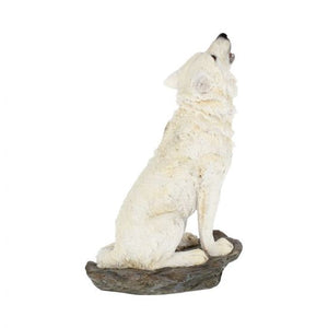 Storms Cry Howling White Wolf Figure 20cm