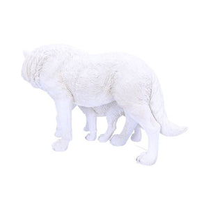 Winter Offspring Mother and Wolf Pup Ornament 27.5cm