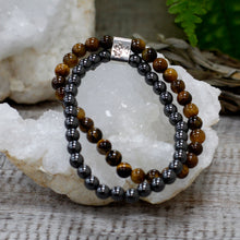 Load image into Gallery viewer, Magnetic Gemstone Bracelet - Tiger Eye
