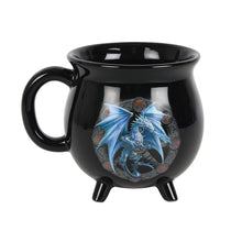 Load image into Gallery viewer, BLUE DRAGON CAULDRON MUG BY ANNE STOKES
