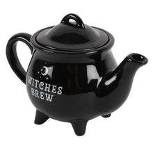 Load image into Gallery viewer, WITCHES BREW BLACK CERAMIC TEA POT
