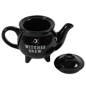 WITCHES BREW BLACK CERAMIC TEA POT