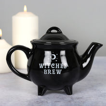 Load image into Gallery viewer, WITCHES BREW BLACK CERAMIC TEA POT
