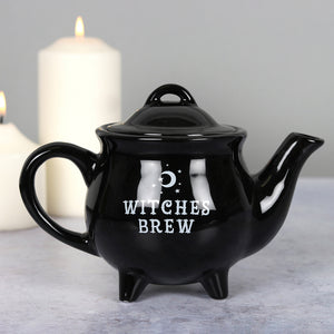 WITCHES BREW BLACK CERAMIC TEA POT