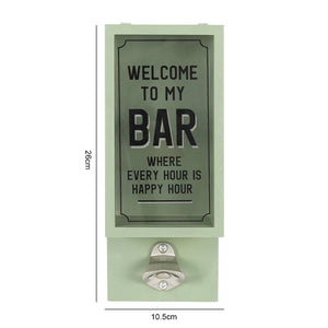 Green Garden Bar Bottle Opener Plaque