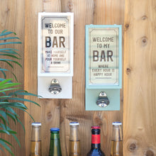 Load image into Gallery viewer, Green Garden Bar Bottle Opener Plaque
