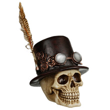 Load image into Gallery viewer, The Aristocrat steampunk alternative skull figurine 18.5cm
