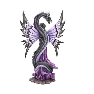 Guardians Embrace Large Dark Fairy Dragon Ornament 60cm