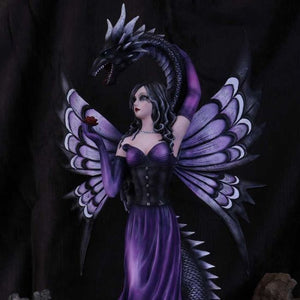 Guardians Embrace Large Dark Fairy Dragon Ornament 60cm