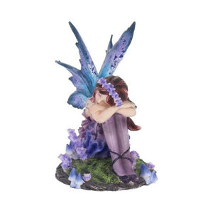 Akina Purple Blue Floral Fairy Ornament 10cm