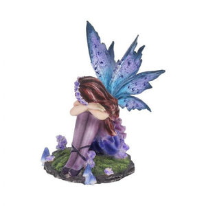 Akina Purple Blue Floral Fairy Ornament 10cm