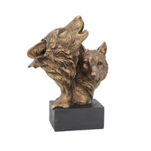 Load image into Gallery viewer, Song of the Wild Howling Wolf Bust 23cm
